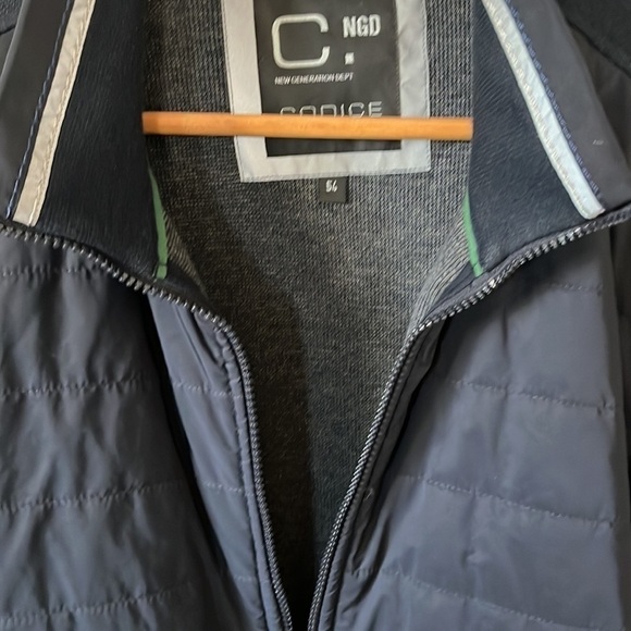 codice Men's Luxury Full Zipper Lightweight Jacket Mock Neck Navy 54 L XL - Picture 6 of 10